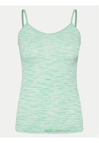 Brubeck Top CM1011W Zielony Slim Fit. Kolor: zielony. Materiał: syntetyk