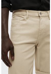 Mango Man szorty jeansowe Nepto męskie kolor beżowy. Okazja: na co dzień. Kolor: beżowy. Materiał: jeans. Styl: casual #9
