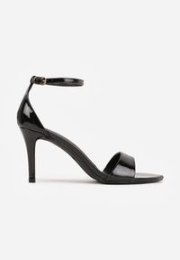 Renee - Czarne Lekkie Sandały VICES na Szpilce Zapinane na Sprzączkę Hekis. Okazja: na co dzień, na imprezę. Zapięcie: sprzączka. Kolor: czarny. Materiał: jeans. Obcas: na szpilce. Styl: casual, elegancki, klasyczny #9