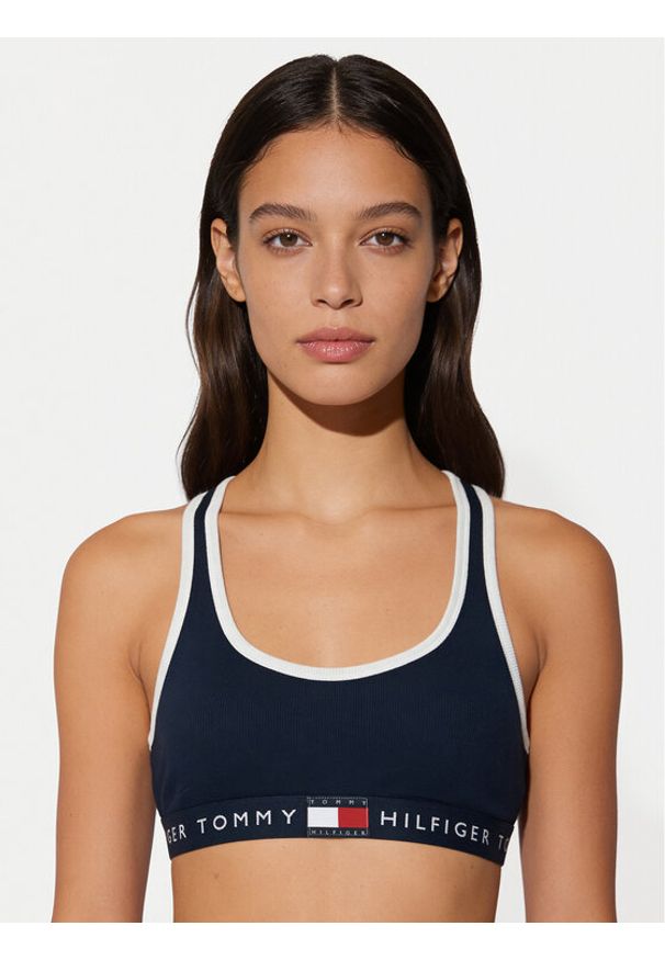 TOMMY HILFIGER - Tommy Hilfiger Biustonosz top UW0UW06270 Granatowy. Kolor: niebieski. Materiał: syntetyk, bawełna