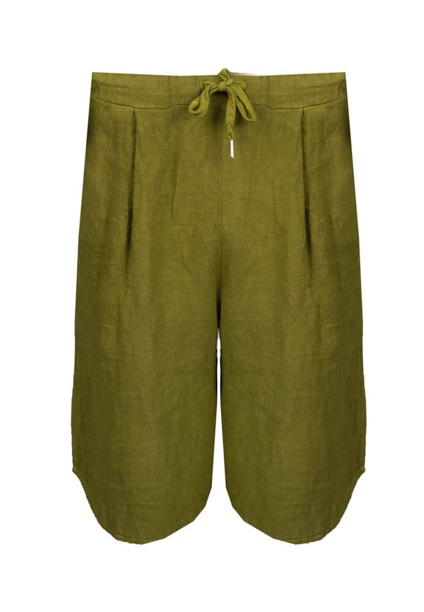 Xagon Man Szorty "Lino" | P2203 2V 58700 | Mężczyzna | Zielony. Okazja: na co dzień. Kolor: zielony. Materiał: len. Styl: casual
