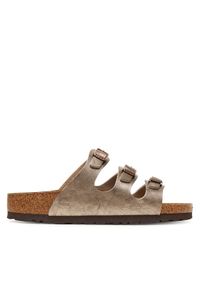 Birkenstock Klapki Florida 1030352 Złoty. Kolor: złoty. Materiał: skóra