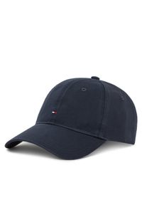 TOMMY HILFIGER - Tommy Hilfiger Czapka z daszkiem Essential Flag Soft Cap AW0AW17632 Granatowy. Kolor: niebieski. Materiał: bawełna, materiał