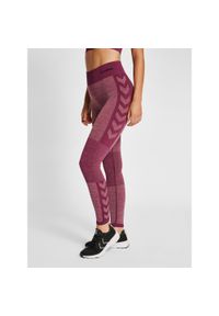 Damskie legginsy mid-rise Hummel Clea. Kolor: fioletowy. Materiał: materiał