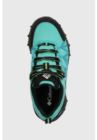 columbia - Columbia buty Peakfreak II Outdry damskie kolor turkusowy. Kolor: turkusowy. Materiał: syntetyk, materiał. Szerokość cholewki: normalna. Sezon: zima #5