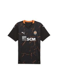 Puma - Męska koszulka wyjazdowa FC Shakhtar Donetsk 24/25 PUMA Black Rickie Orange. Kolor: czarny, pomarańczowy, wielokolorowy, żółty. Sport: piłka nożna