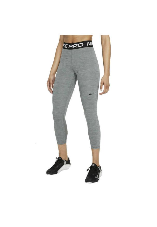 Nike - Legginsy Treningowe Damskie Pro 365 Tight Crop. Kolor: szary