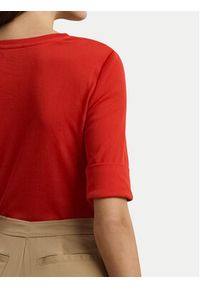 Lauren Ralph Lauren - LAUREN RALPH LAUREN Bluzka 200815843008 Czerwony Slim Fit. Kolor: czerwony. Materiał: bawełna