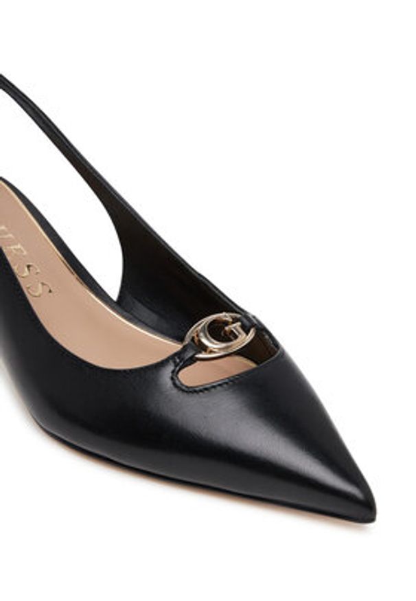 Guess Czółenka FLTJES LEA05 Czarny. Kolor: czarny. Materiał: skóra