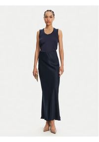 ViCOLO Spódnica maxi TD0472 Granatowy Slim Fit. Kolor: niebieski. Materiał: wiskoza