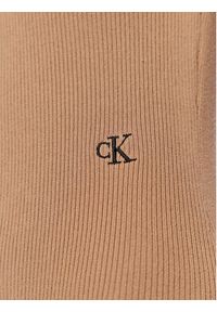 Calvin Klein Jeans Komplet bluzka i sukienka J20J220955 Beżowy Slim Fit. Kolor: beżowy. Materiał: lyocell #4