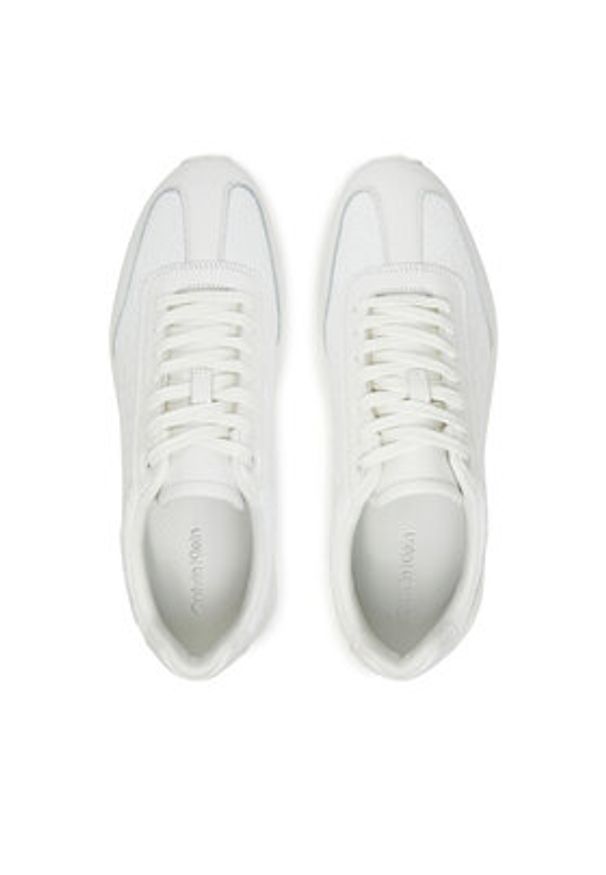 Calvin Klein Sneakersy Low Prof Runn Laceup Mono HM0HM01896 Biały. Kolor: biały. Materiał: skóra