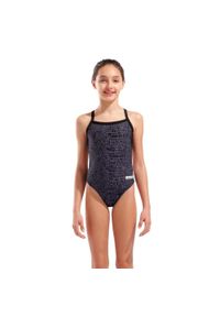 Strój Kąpielowy Dziewczęcy Arena Snakeskin Swimsuit Challengeback. Kolor: czarny #1
