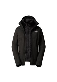 Kurtka The North Face Inlux Triclimate 0A4SVJAIS1 - czarna. Kolor: czarny. Materiał: poliester, tkanina, syntetyk. Sport: turystyka piesza
