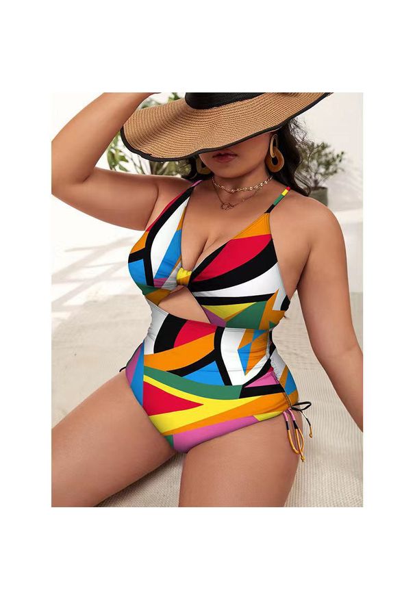 Intica - Kostium kąpielowy jednoczęściowy z wycięciem na lato Sadika. Kolor: wielokolorowy. Materiał: tkanina, materiał
