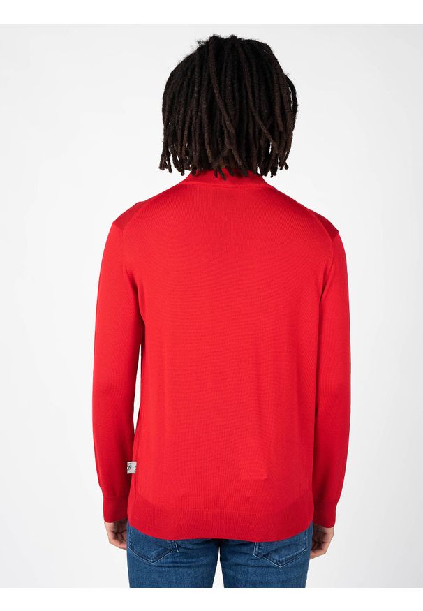 Plein Sport Sweter | MLPS90352 | Mężczyzna | Czerwony. Okazja: na co dzień. Kolor: czerwony. Materiał: wełna. Styl: sportowy