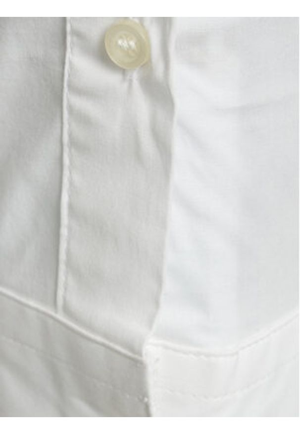 Sisley Koszula 5CNXSQ032 Biały Slim Fit. Kolor: biały. Materiał: bawełna