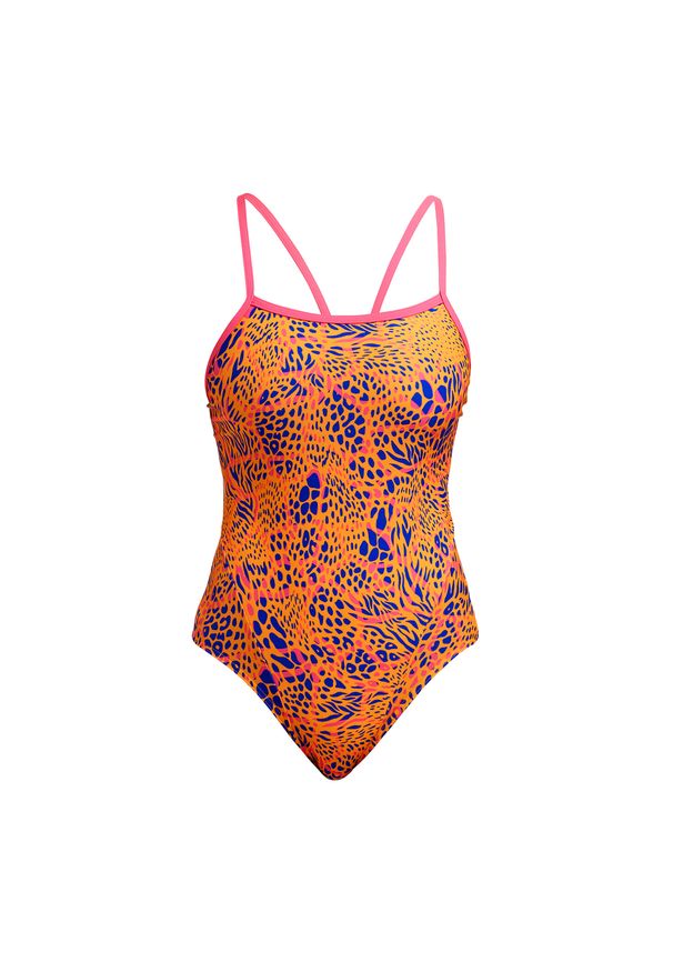 FUNKITA - Strój pływacki jednoczęściowy damski Funkita Single Strap One Piece. Kolor: pomarańczowy