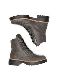 Rieker Trzewiki 72611-45 Szary. Kolor: szary. Materiał: materiał #4