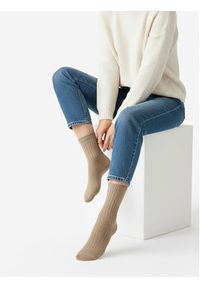 Nine West Skarpety długie CEO_AS_NW_08_W_AW25 (2 PACK) Écru. Materiał: wiskoza #4