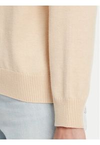 Guess Jeans Sweter 168521 Beżowy Classic Fit. Kolor: beżowy. Materiał: syntetyk #3