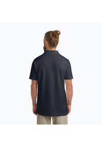 Koszulka polo męska Jack Wolfskin Essential. Typ kołnierza: polo. Kolor: niebieski