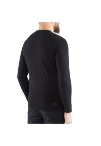 Koszulka longsleeve męska Viking Teres z przędzy bambusowej i wełny Merino. Kolor: czarny. Materiał: wełna. Długość rękawa: długi rękaw