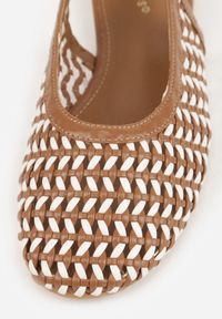 Born2be - Brązowe Sandały z Odkrytą Piętą i Plecioną Cholewką Elledra. Okazja: na co dzień. Kolor: brązowy. Materiał: jeans. Styl: casual, elegancki, boho #8
