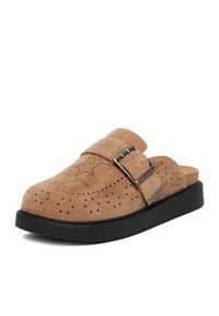 Guess Jeans Klapki EO-HY2T709-3 Beżowy. Kolor: beżowy. Materiał: materiał #3