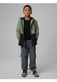 4f - 4F Kurtka membrana 5000 chłopięca - miętowa 140 (9-10 lat). Okazja: na co dzień. Kolor: turkusowy. Materiał: skóra, materiał. Sezon: lato. Styl: casual #2