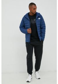 The North Face kurtka sportowa puchowa Bellview kolor niebieski przejściowa. Kolor: niebieski. Materiał: puch. Wzór: ze splotem. Styl: sportowy #1