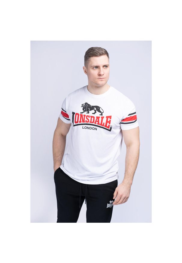 Koszulka Lonsdale Hempriggs. Kolor: wielokolorowy, biały, czarny. Materiał: tkanina, jersey, bawełna