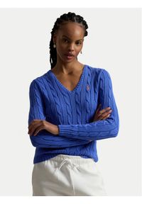 Polo Ralph Lauren Sweter 211971870504 Niebieski Slim Fit. Typ kołnierza: polo. Kolor: niebieski. Materiał: bawełna #1