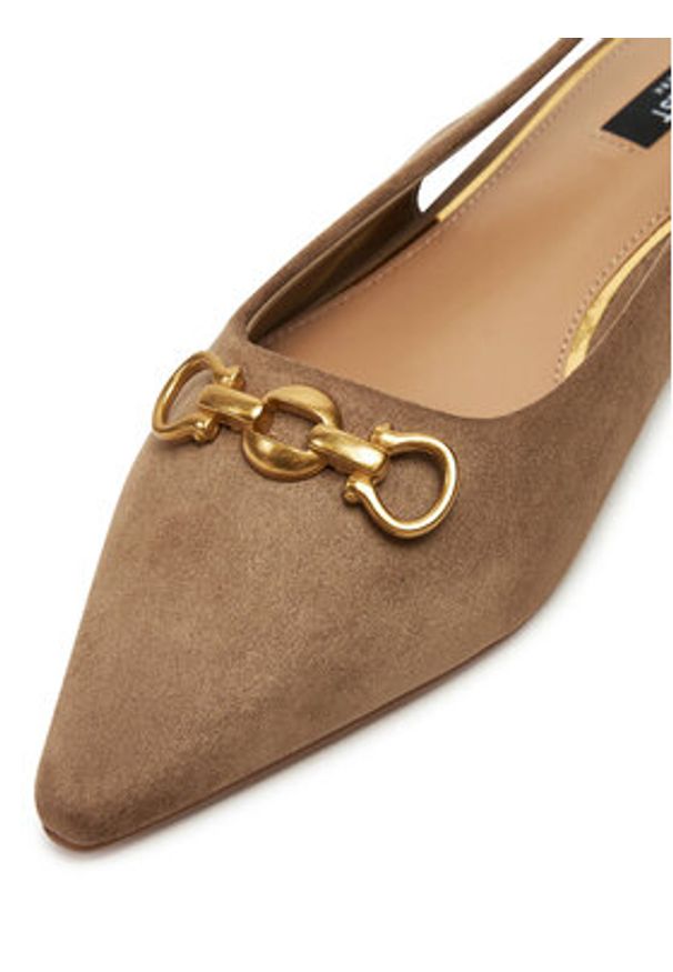 Nine West Baleriny WFA2991-1 Beżowy. Kolor: beżowy. Materiał: materiał