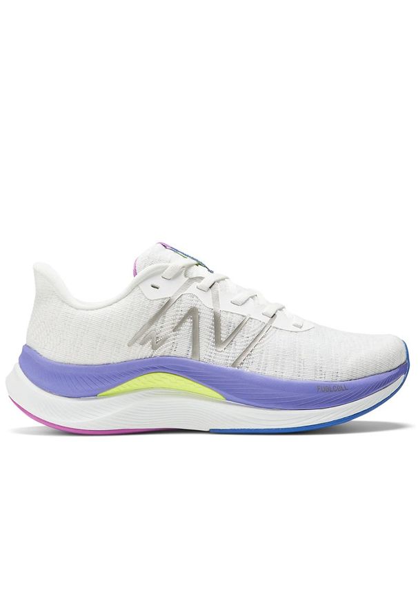 Buty New Balance FuelCell Propel v4 WFCPRCW4 - białe. Kolor: biały. Materiał: syntetyk, guma. Szerokość cholewki: normalna. Sport: fitness, bieganie