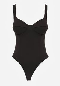 Renee - Czarne Body z Usztywnionymi Miseczkami Dodatkowo Łańcuszek z Cyrkonii Valedi. Kolor: czarny. Styl: wizytowy #3