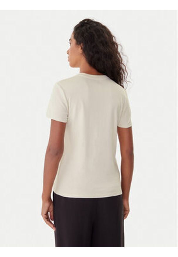 Calvin Klein T-Shirt LV044C216G Écru Regular Fit. Materiał: bawełna