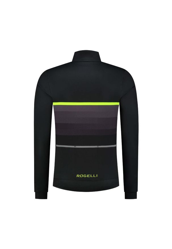 ROGELLI - Koszulka rowerowa męska Rogelli HERO II z długim rękawem. Kolor: czarny, żółty, wielokolorowy. Długość rękawa: długi rękaw. Długość: długie. Sezon: lato. Sport: kolarstwo
