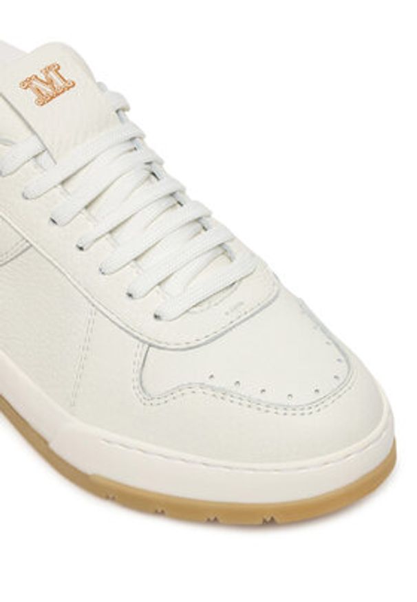Max Mara Sneakersy 2614761051650 Biały. Kolor: biały. Materiał: skóra