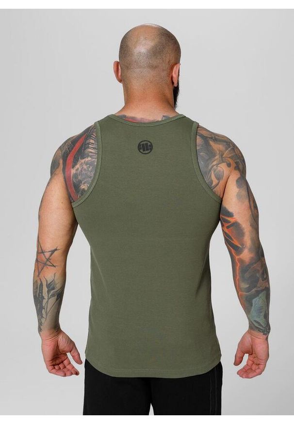 PITBULL - Tank męski Pitbull Top Rib Classic Boxing. Kolor: wielokolorowy, czarny, zielony
