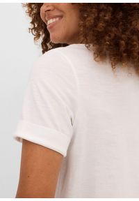 bonprix - T-shirt z czystej bawełny organicznej. Kolor: biały. Materiał: bawełna #3