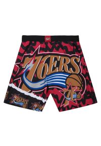 Mitchell & Ness - Szorty Philadelphia 76ers NBA Jumbotron 2.0 Sublimated. Kolor: czerwony, wielokolorowy, czarny. Sport: koszykówka #1