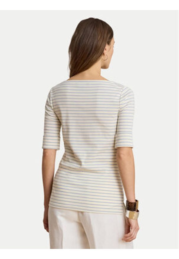 Lauren Ralph Lauren - LAUREN RALPH LAUREN Bluzka Judy 200P13919001 Beżowy Regular Fit. Kolor: beżowy. Materiał: bawełna