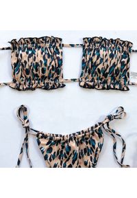 Intica - Bikini bandeau z regulowanymi ramiączkami na lato Jozien. Kolor: żółty. Materiał: materiał #5