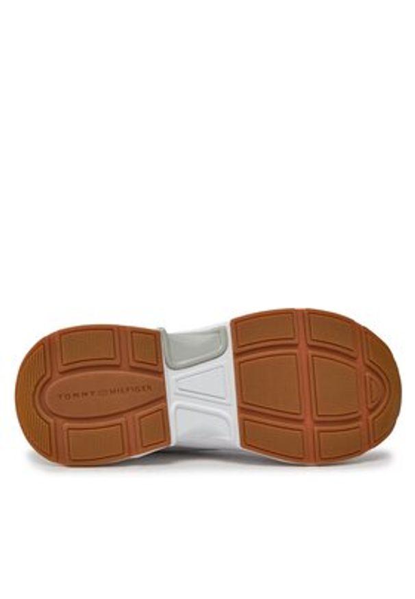 TOMMY HILFIGER - Tommy Hilfiger Sneakersy Chunky Feminine Runner Hardware FW0FW07703 Szary. Kolor: szary. Materiał: zamsz, skóra