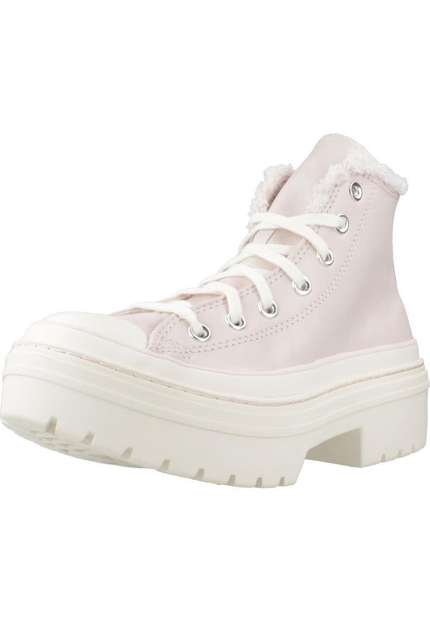 Tenisówki Converse Model Ctas Lugged Heel Hi Kolor Rose. Kolor: różowy. Materiał: skóra