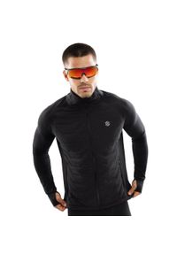 SIROKO - Męska lekka ocieplana kurtka treningowa Fitness Siroko Elevate. Kolor: czarny. Materiał: materiał. Sezon: zima. Sport: fitness #1