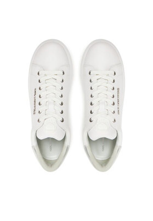Karl Lagerfeld - KARL LAGERFELD Sneakersy KL54519A Biały. Kolor: biały. Materiał: skóra