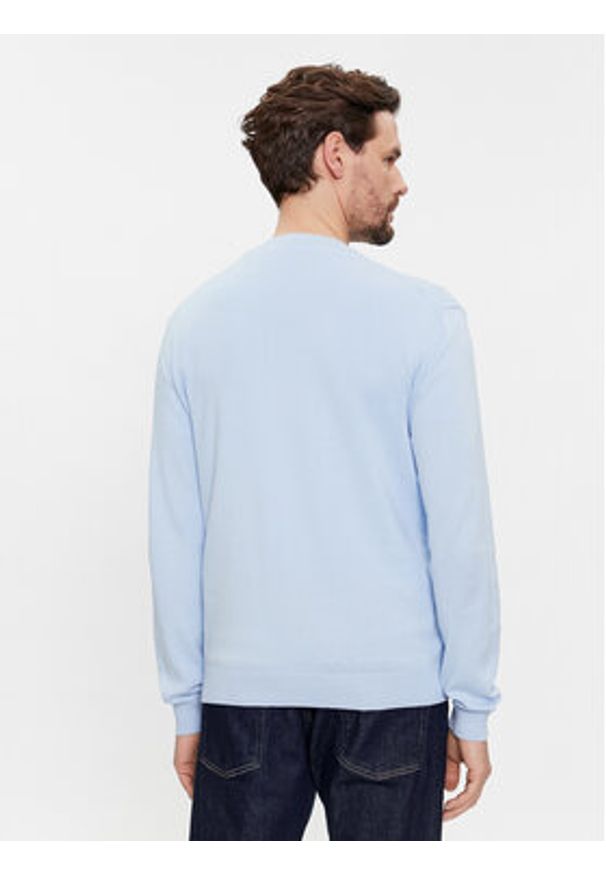 United Colors of Benetton - United Colors Of Benetton Sweter 1098U1I76 Błękitny Regular Fit. Kolor: niebieski. Materiał: bawełna