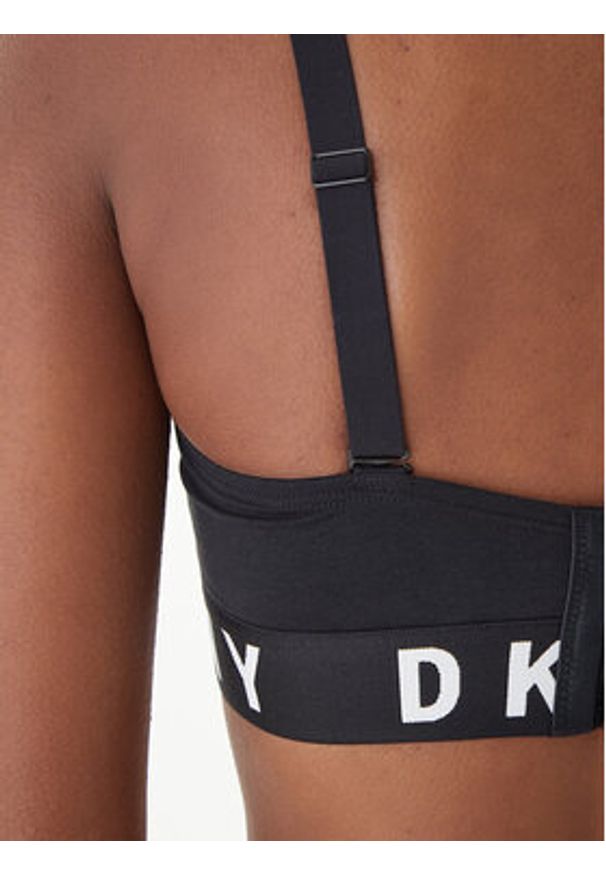 DKNY Biustonosz z fiszbiną DK4521 Czarny. Kolor: czarny. Materiał: bawełna